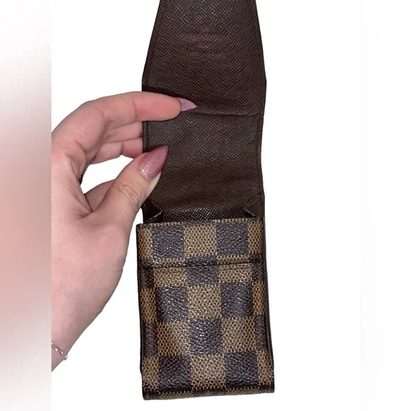 LOUIS VUITTON EUC VINTAGE DAMIER EBENE CASE - Picture 3 of 14